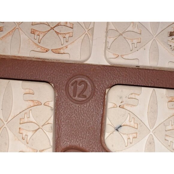 Floaters Mens Brown Casual Rubber Loafer Shoes Slip On Waterproof Low Top Sz 12 - Picture 7 of 10